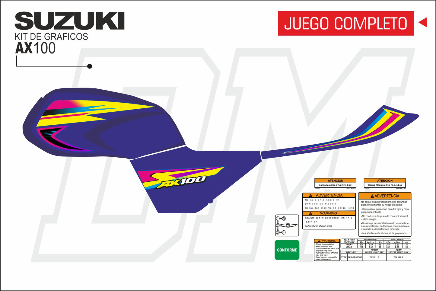 AX 100-2 PERSONALIZADAS
