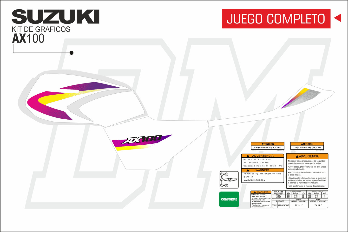 AX 100-2 PERSONALIZADAS