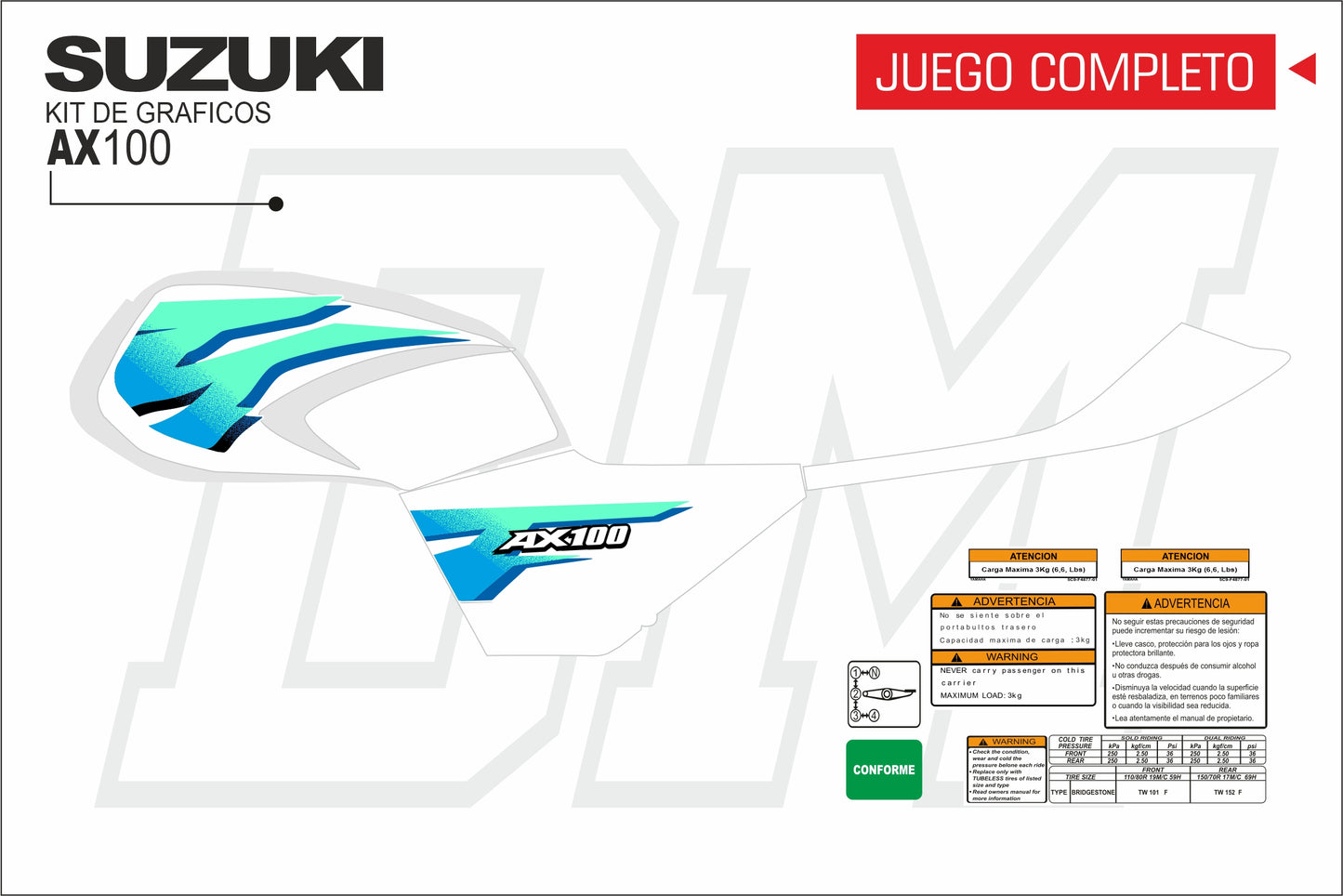 AX 100-2 PERSONALIZADAS