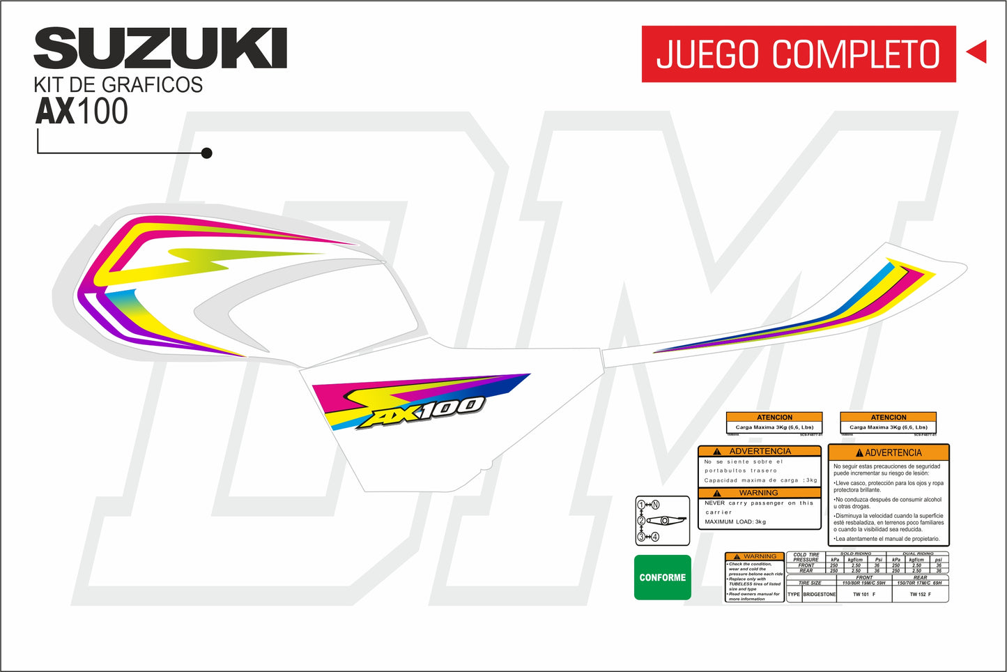 AX 100-2 PERSONALIZADAS