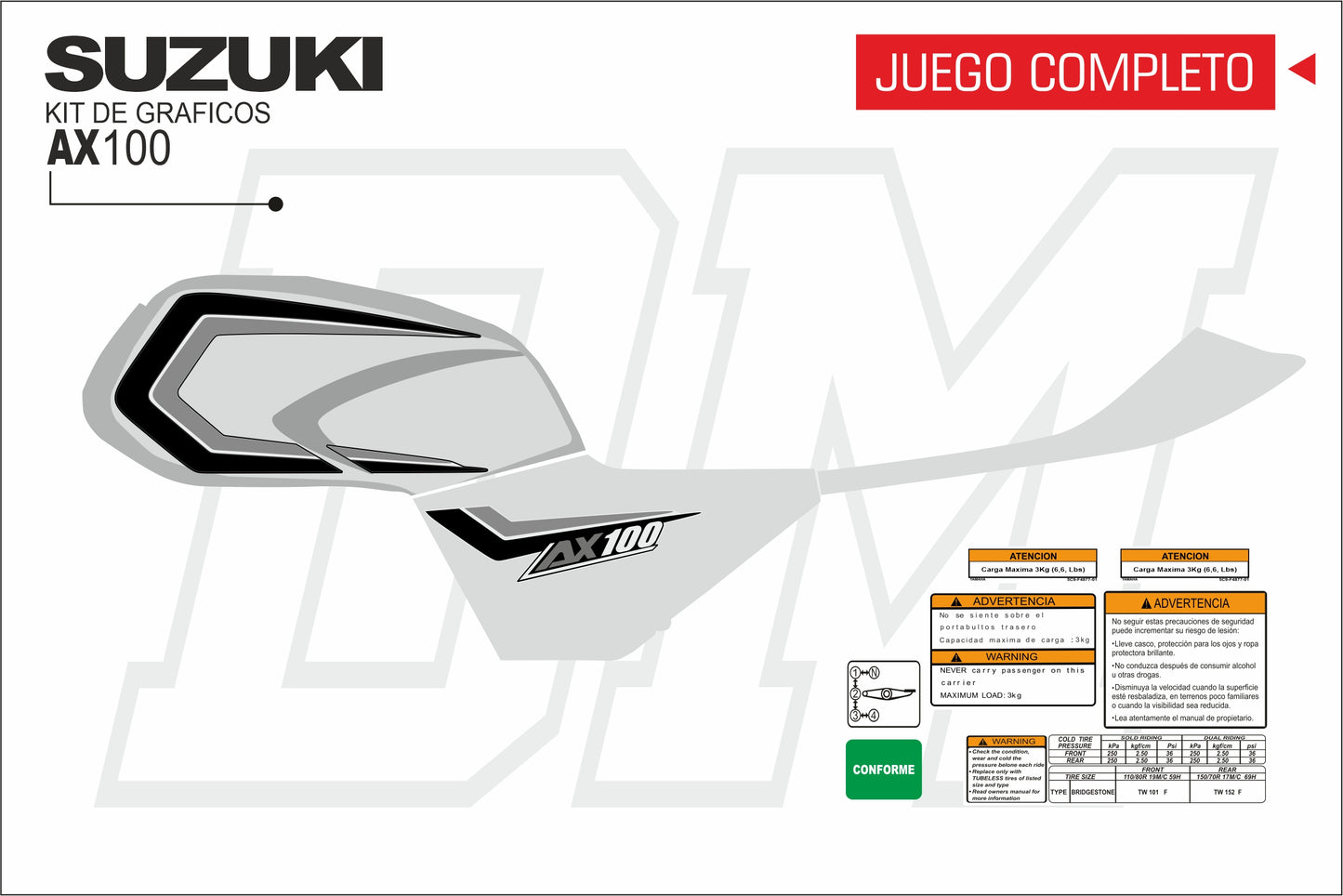 AX 100-2 PERSONALIZADAS