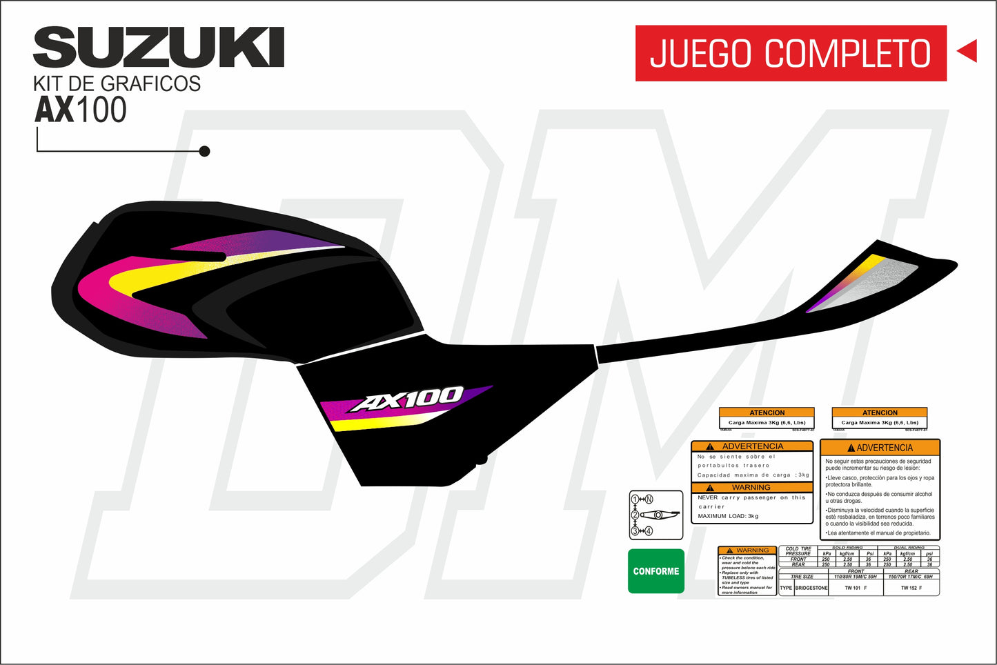 AX 100-2 PERSONALIZADAS