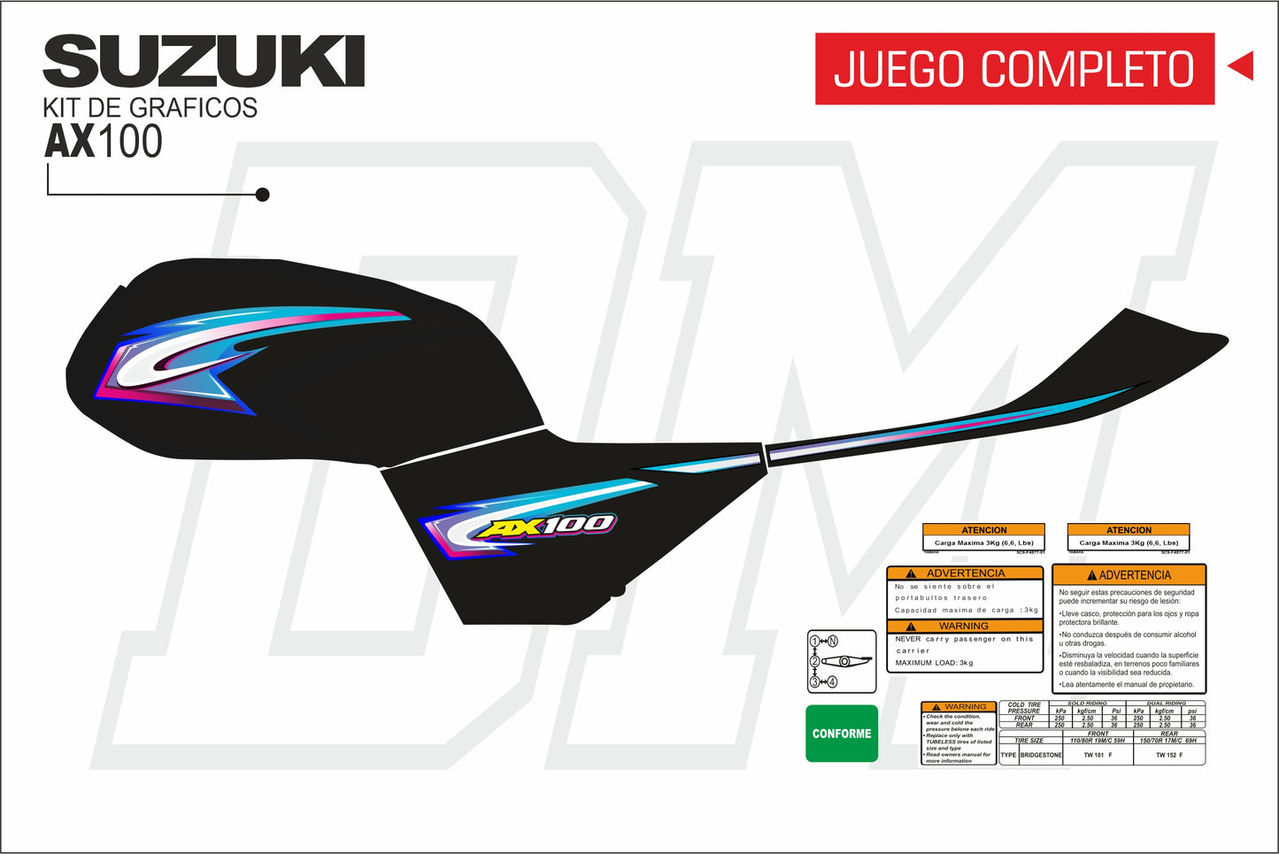 AX 100-2 PERSONALIZADAS