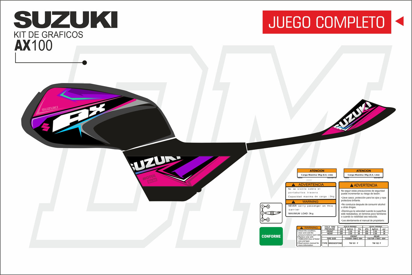 AX 100-2 PERSONALIZADAS