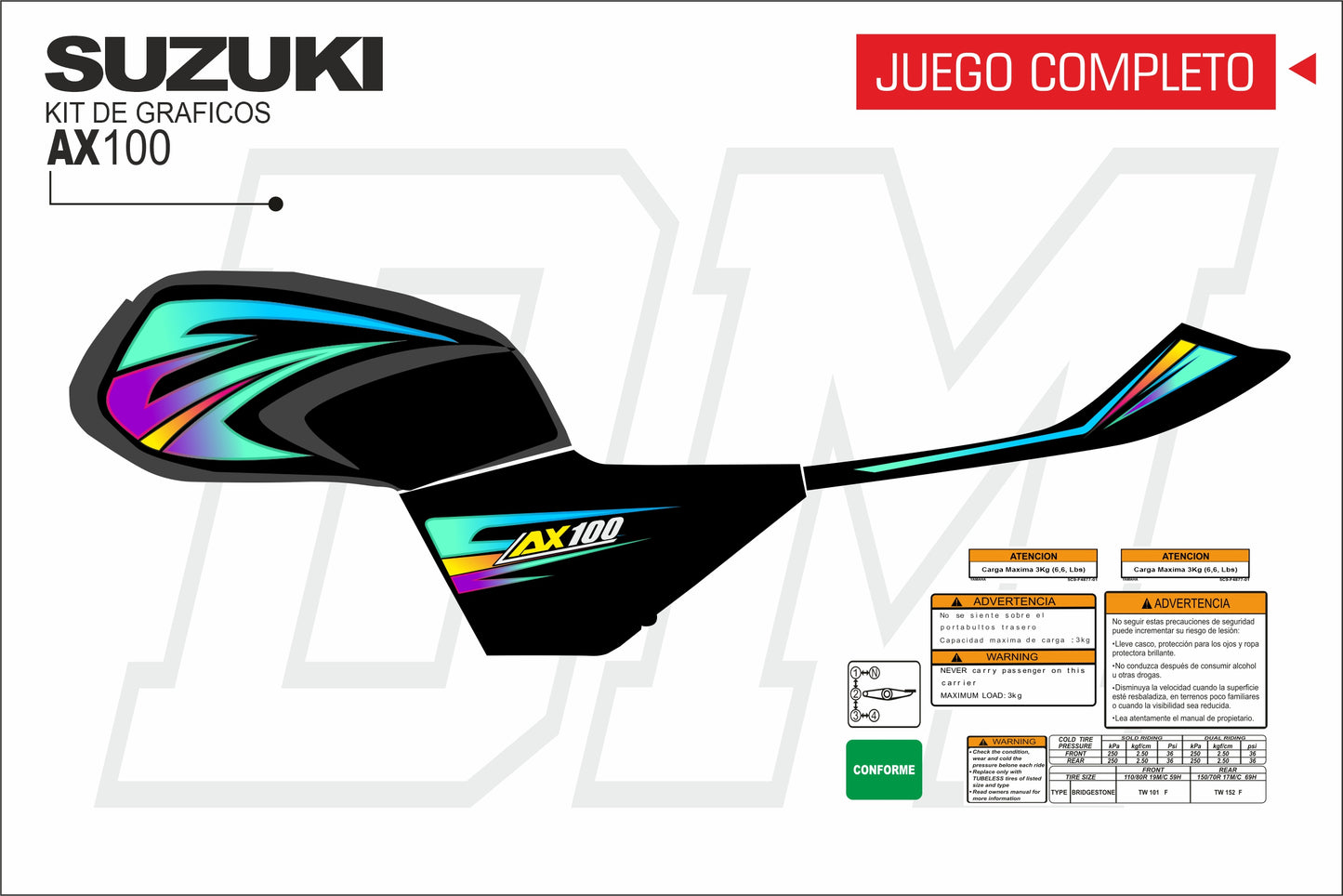 AX 100-2 PERSONALIZADAS