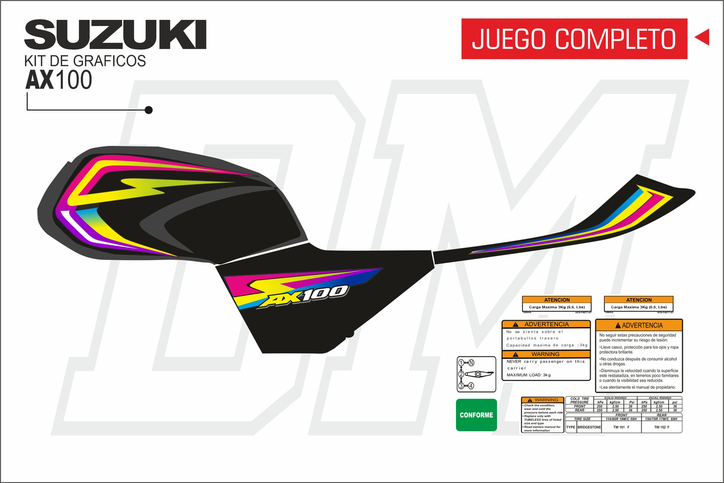 AX 100-2 PERSONALIZADAS