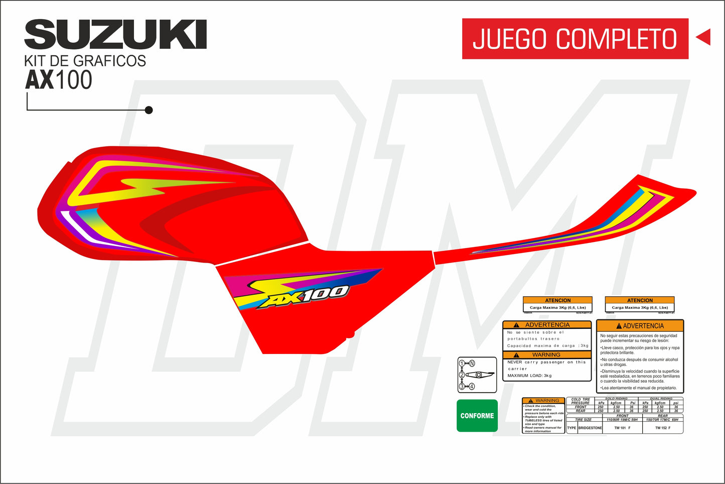 AX 100-2 PERSONALIZADAS