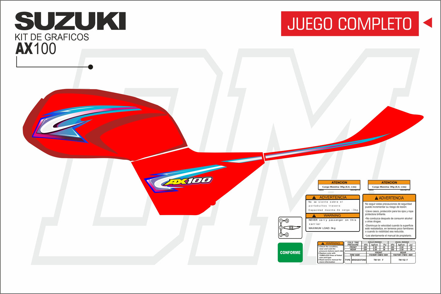 AX 100-2 PERSONALIZADAS