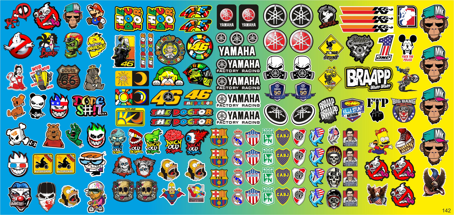 PAQUETE DE STICKERS POR MAYOR
