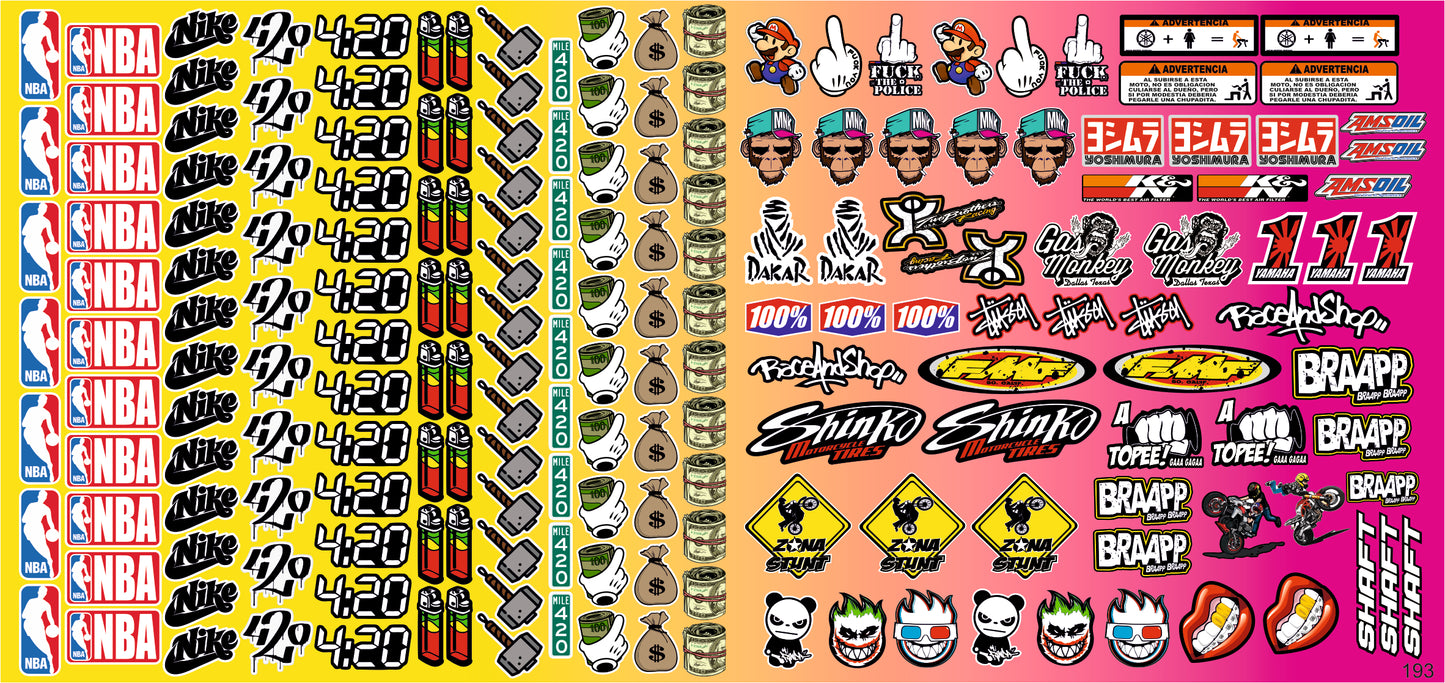 PAQUETE DE STICKERS POR MAYOR